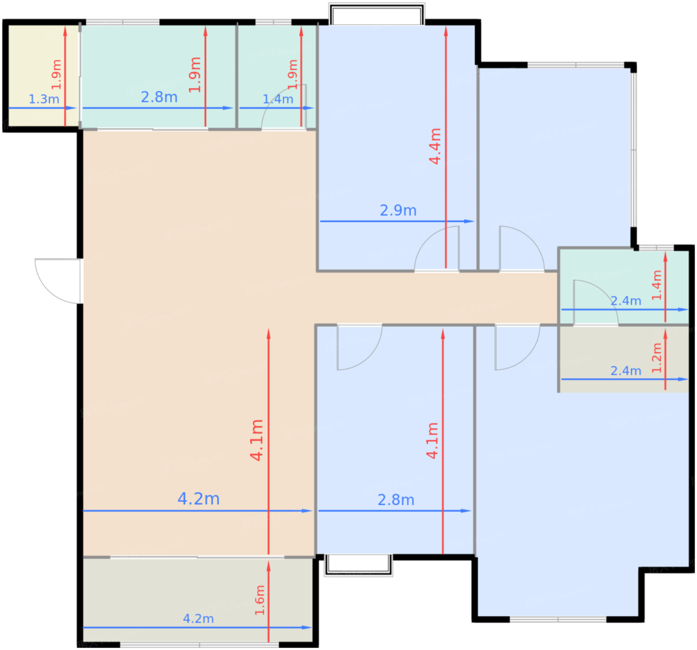 阔景洋房A3户型115㎡