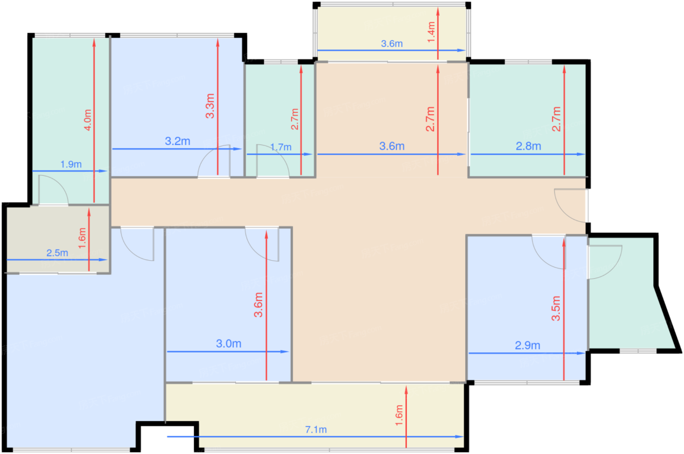 143㎡四房两厅三卫