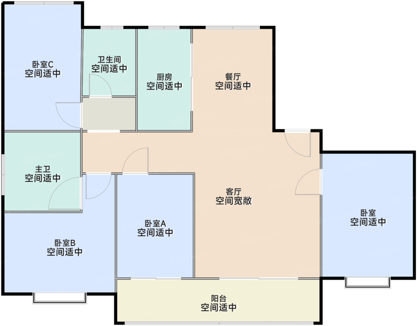 洋房130平米户型